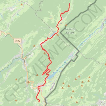 Itinéraire Haut-Jura - Chapelle-des-Bois - Prémanon, distance, dénivelé, altitude, carte, profil, trace GPS