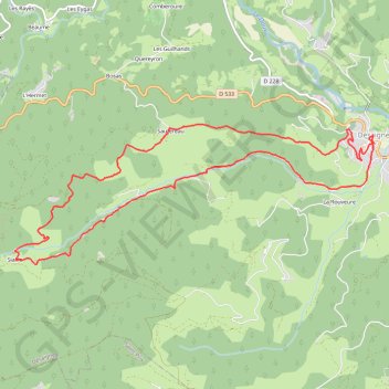 Itinéraire Autour de Combeneyre, distance, dénivelé, altitude, carte, profil, trace GPS