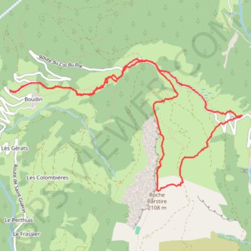 Itinéraire Roche Parstire (Beaufortain), distance, dénivelé, altitude, carte, profil, trace GPS