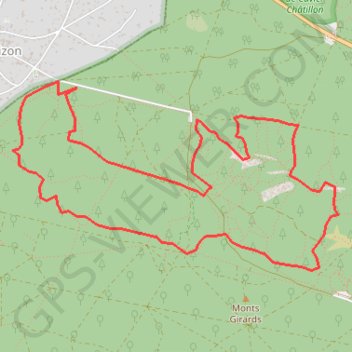Itinéraire De l'allée des vaches à la mare aux biches, distance, dénivelé, altitude, carte, profil, trace GPS