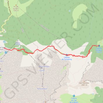 Itinéraire Cabane d'Icheus, distance, dénivelé, altitude, carte, profil, trace GPS