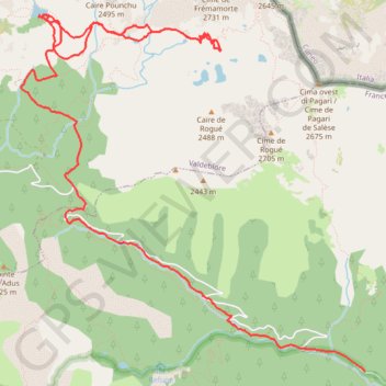 Itinéraire Lac de Graveirette-Frémamorte-Boréon, distance, dénivelé, altitude, carte, profil, trace GPS