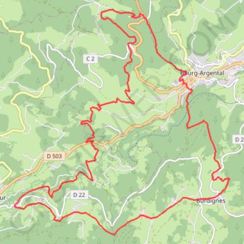 Itinéraire La Taillairdine - Saint-Sauveur-en-Rue, distance, dénivelé, altitude, carte, profil, trace GPS