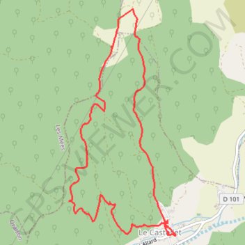 Itinéraire Le circuit du Castellet, distance, dénivelé, altitude, carte, profil, trace GPS