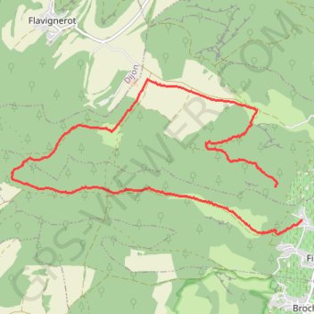 Itinéraire Fixey Chamerey, distance, dénivelé, altitude, carte, profil, trace GPS