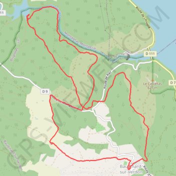 Itinéraire Beaudinard sur Verdon, distance, dénivelé, altitude, carte, profil, trace GPS