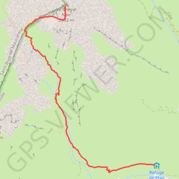 Itinéraire Cheval Noir, distance, dénivelé, altitude, carte, profil, trace GPS