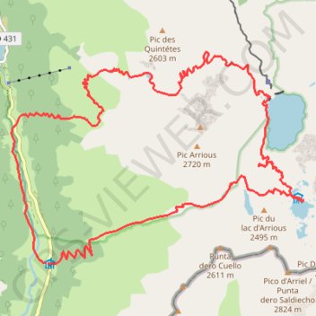 Itinéraire Balade lac d'artouste, distance, dénivelé, altitude, carte, profil, trace GPS