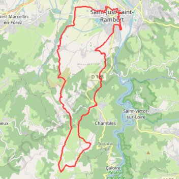 Itinéraire Rallye de Grangent - Saint-Just-Saint-Rambert, distance, dénivelé, altitude, carte, profil, trace GPS