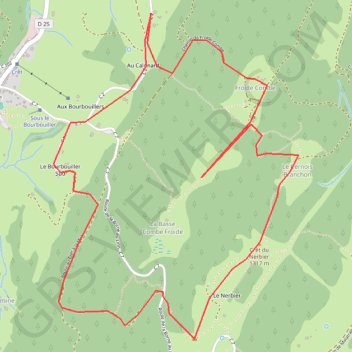 Itinéraire Randonnée dans le Jura, distance, dénivelé, altitude, carte, profil, trace GPS