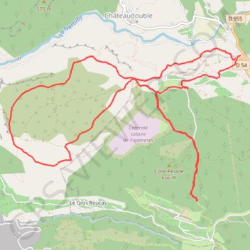 Itinéraire Rebouillon, distance, dénivelé, altitude, carte, profil, trace GPS