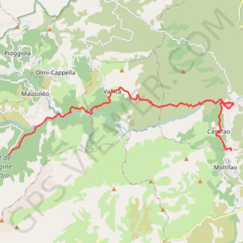 Itinéraire Castifao-Melaja Tartagine, distance, dénivelé, altitude, carte, profil, trace GPS