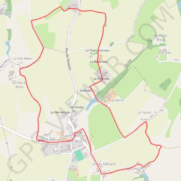 Itinéraire Autour de Saint-Méloir-des-Bois, distance, dénivelé, altitude, carte, profil, trace GPS