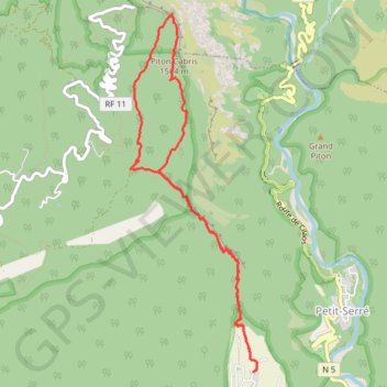 Itinéraire Piton Cabris depuis Le Tapage, distance, dénivelé, altitude, carte, profil, trace GPS