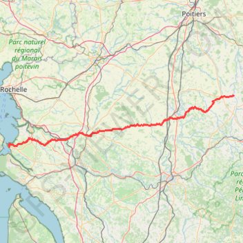Itinéraire Pressac - Île d'Oléron, distance, dénivelé, altitude, carte, profil, trace GPS