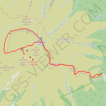 Itinéraire Pelée Caldera Depuis Morne Rouge, distance, dénivelé, altitude, carte, profil, trace GPS