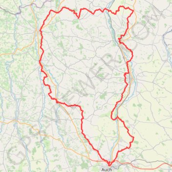 Itinéraire Tour de Gascogne (Gers), distance, dénivelé, altitude, carte, profil, trace GPS