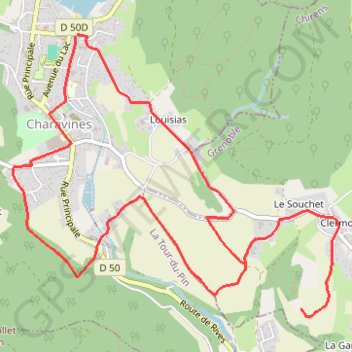 Itinéraire Pays Voironnais - Circuit de Louisas - La Tour de Clermont Tonnerre, distance, dénivelé, altitude, carte, profil, trace GPS