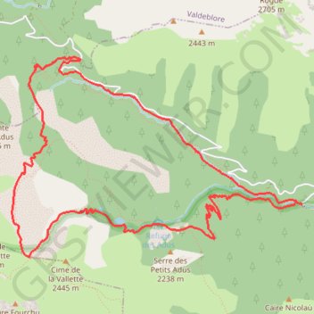 Itinéraire Circuit des Adus, distance, dénivelé, altitude, carte, profil, trace GPS
