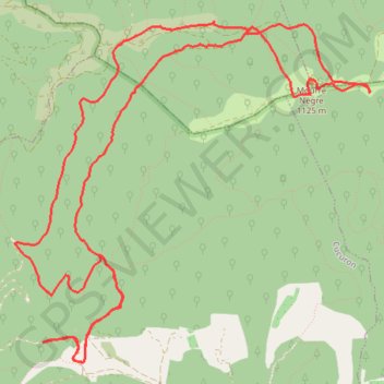 Itinéraire Moure negre Vallonde la Glaciére, distance, dénivelé, altitude, carte, profil, trace GPS