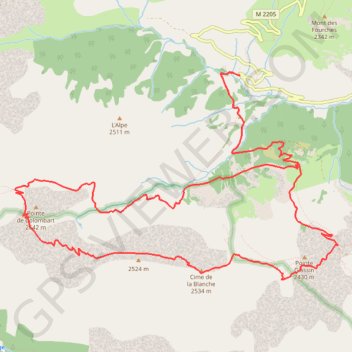 Itinéraire Crête de la Blanche, distance, dénivelé, altitude, carte, profil, trace GPS