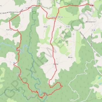 Itinéraire Château d'Arzon - Saint-Pierre-du-Champ, distance, dénivelé, altitude, carte, profil, trace GPS
