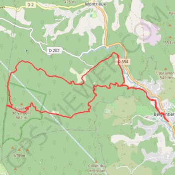 Itinéraire Descente de Valbelle - Belgentier, distance, dénivelé, altitude, carte, profil, trace GPS