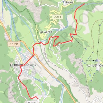 Itinéraire Tour des Écrins, du Bourg d'Oisans à Huez, distance, dénivelé, altitude, carte, profil, trace GPS