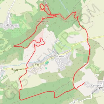 Itinéraire Hackenberg, le plus gros ouvrage de la Ligne Maginot, distance, dénivelé, altitude, carte, profil, trace GPS