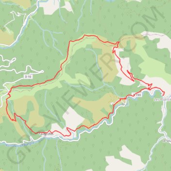 Itinéraire Sentier de Saint-Marcel-de-Fontfouillouse - Les Plantiers, distance, dénivelé, altitude, carte, profil, trace GPS