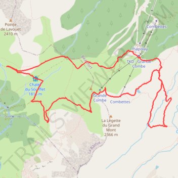 Itinéraire Refuge des Arolles, distance, dénivelé, altitude, carte, profil, trace GPS