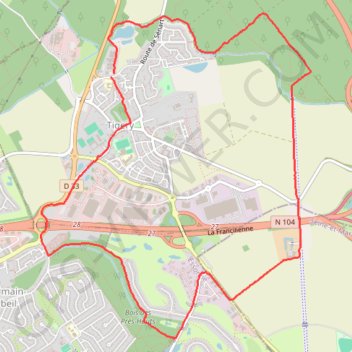 Itinéraire Randonnée à Tigery, distance, dénivelé, altitude, carte, profil, trace GPS