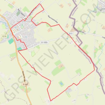 Itinéraire Le circuit des Zwingelaers - Hondschoote, distance, dénivelé, altitude, carte, profil, trace GPS