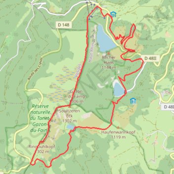 Itinéraire Tour des Lacs V1-13871315, distance, dénivelé, altitude, carte, profil, trace GPS