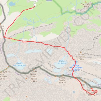 Itinéraire Le Casque du Marboré par la voie normale, distance, dénivelé, altitude, carte, profil, trace GPS