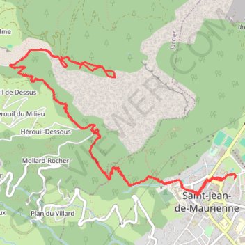 Itinéraire Croix de la Chevrotière, distance, dénivelé, altitude, carte, profil, trace GPS
