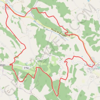 Itinéraire Saint-Laurent-la-Vallée, distance, dénivelé, altitude, carte, profil, trace GPS