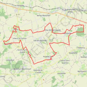 Itinéraire VTT "Cap à l'Est", distance, dénivelé, altitude, carte, profil, trace GPS