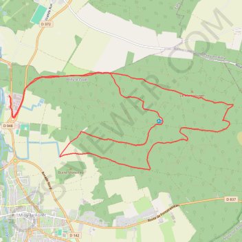 Itinéraire La Millacoise - Milly-la-Forêt, distance, dénivelé, altitude, carte, profil, trace GPS