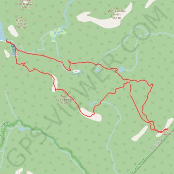 Itinéraire Lac à l'Écluse - Mont du Lac à l'Empêche - Mont Dufour, distance, dénivelé, altitude, carte, profil, trace GPS