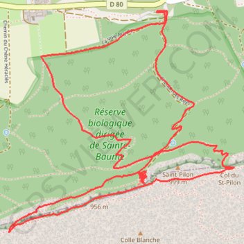 Itinéraire Saint Pilon par la Pas de la Cabre, distance, dénivelé, altitude, carte, profil, trace GPS