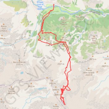 Itinéraire Colletto di Punta Loson, distance, dénivelé, altitude, carte, profil, trace GPS