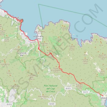 Itinéraire De Cadaquès à Llança par le GR 92, distance, dénivelé, altitude, carte, profil, trace GPS