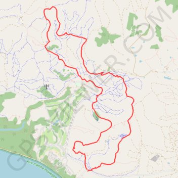 Itinéraire Carte Trek Erythrines, distance, dénivelé, altitude, carte, profil, trace GPS