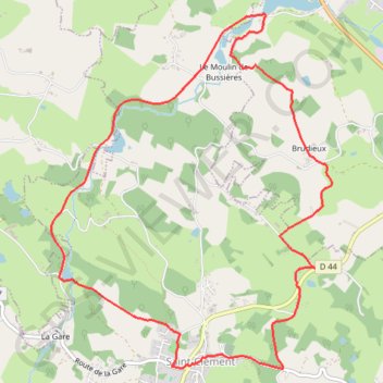 Itinéraire Sur les Rails de Bussières - Saint-Clément - Pays de Tulle, distance, dénivelé, altitude, carte, profil, trace GPS