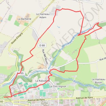 Itinéraire 8_km_trail_au_clair_de_la_lune_2026 Version 2, distance, dénivelé, altitude, carte, profil, trace GPS