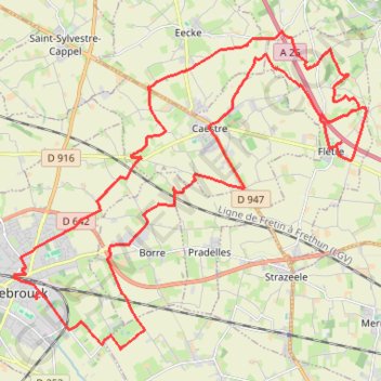 Itinéraire Autour du Bois Greffier à Flêtre, distance, dénivelé, altitude, carte, profil, trace GPS
