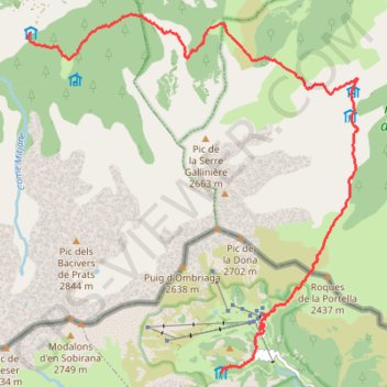 Itinéraire Ull de Ter, distance, dénivelé, altitude, carte, profil, trace GPS