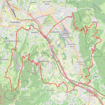 Itinéraire Curienne pierre grosse, distance, dénivelé, altitude, carte, profil, trace GPS