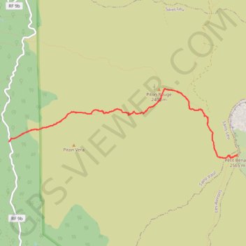 Itinéraire Le Petit Bénare par Piton Rouge - La Réunion, distance, dénivelé, altitude, carte, profil, trace GPS